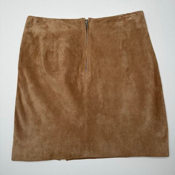 BLANKNYC Tan Suede Mini Skirt with Buckles - Picture 4 of 6